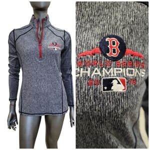 B14. Boston Red Sox 2018 World Series Champions Pullover Quarter Zip  Size Small